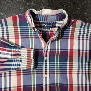 Vintage Polo Ralph Lauren Flannel Button Down Plaid Outdoor Preppy Casual XL